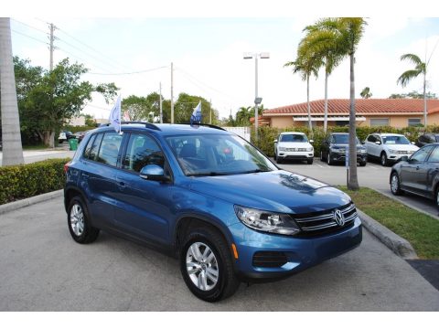Pacific Blue Metallic Volkswagen Tiguan S.  Click to enlarge.