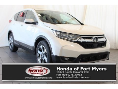 White Diamond Pearl Honda CR-V EX-L.  Click to enlarge.