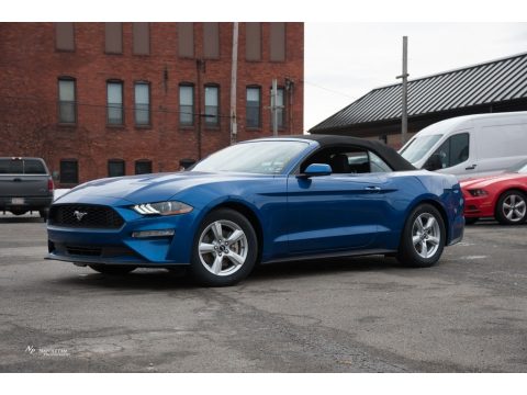 Lightning Blue Ford Mustang EcoBoost Convertible.  Click to enlarge.