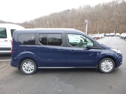 Deep Impact Blue Ford Transit Connect XLT Passenger Wagon.  Click to enlarge.