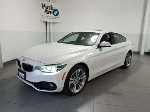 Mineral White Metallic BMW 4 Series 430i xDrive Gran Coupe.  Click to enlarge.