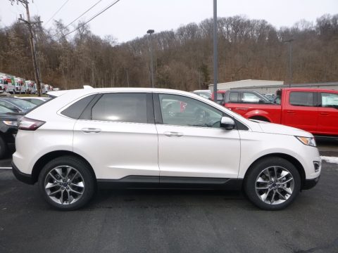 White Platinum Ford Edge Titanium AWD.  Click to enlarge.