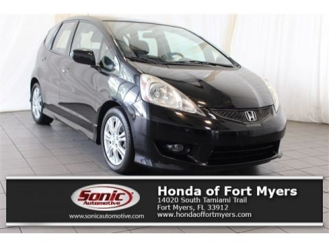 Crystal Black Pearl Honda Fit Sport.  Click to enlarge.