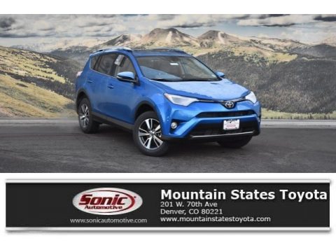 Electric Storm Blue Toyota RAV4 XLE AWD.  Click to enlarge.