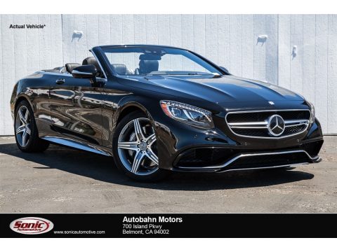 Black Mercedes-Benz S 63 AMG 4Matic Cabriolet.  Click to enlarge.
