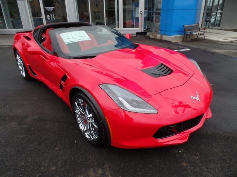 Torch Red Chevrolet Corvette Grand Sport Convertible.  Click to enlarge.
