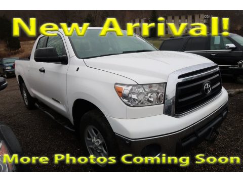 Super White Toyota Tundra Double Cab 4x4.  Click to enlarge.