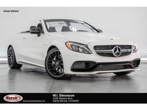 designo Diamond White Metallic Mercedes-Benz C 63 AMG Cabriolet.  Click to enlarge.