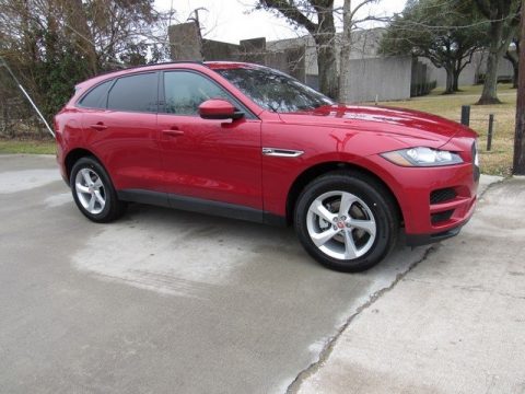 Firenze Red Metallic Jaguar F-PACE 25t AWD Premium.  Click to enlarge.