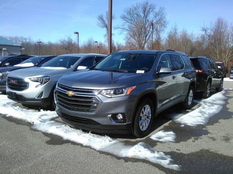 Satin Steel Metallic Chevrolet Traverse LT AWD.  Click to enlarge.
