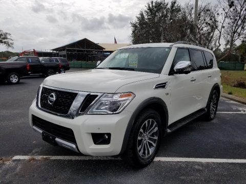 Pearl White Nissan Armada SL.  Click to enlarge.