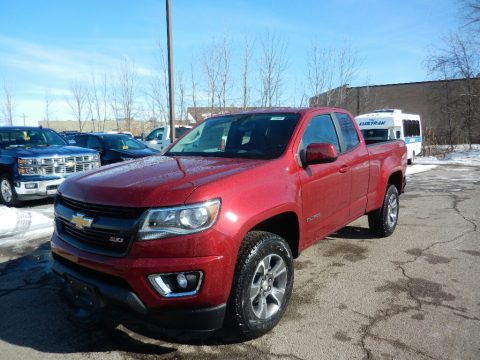 Cajun Red Tintcoat Chevrolet Colorado Z71 Extended Cab 4x4.  Click to enlarge.