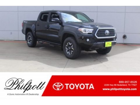 Midnight Black Metallic Toyota Tacoma TRD Off Road Double Cab 4x4.  Click to enlarge.