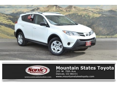 Super White Toyota RAV4 LE.  Click to enlarge.