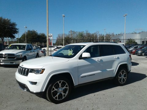 Bright White Jeep Grand Cherokee Sterling Edition.  Click to enlarge.