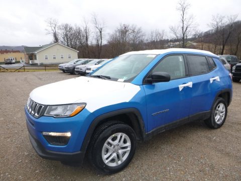 Laser Blue Pearl Jeep Compass Sport 4x4.  Click to enlarge.