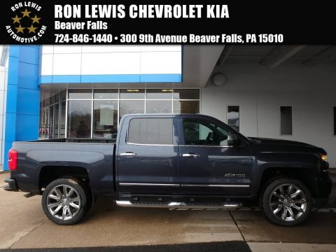Centennial Blue Metallic Chevrolet Silverado 1500 LTZ Crew Cab 4x4.  Click to enlarge.