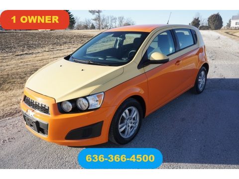 Inferno Orange Metallic Chevrolet Sonic LS Hatch.  Click to enlarge.