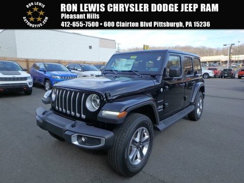 Black Jeep Wrangler Unlimited Sahara 4x4.  Click to enlarge.