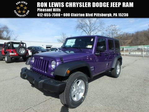 Xtreme Purple Pearl Jeep Wrangler Unlimited Sport 4x4.  Click to enlarge.