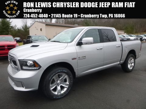 Bright Silver Metallic Ram 1500 Sport Crew Cab 4x4.  Click to enlarge.