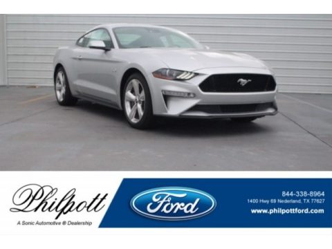 Ingot Silver Ford Mustang GT Premium Fastback.  Click to enlarge.