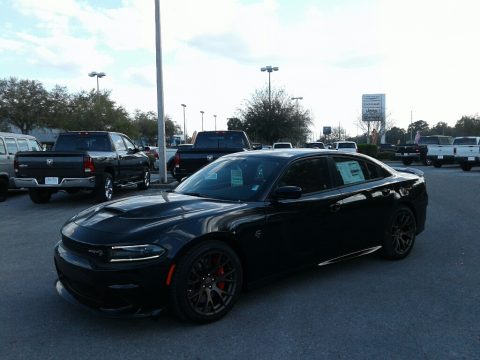 Pitch Black Dodge Charger SRT Hellcat.  Click to enlarge.