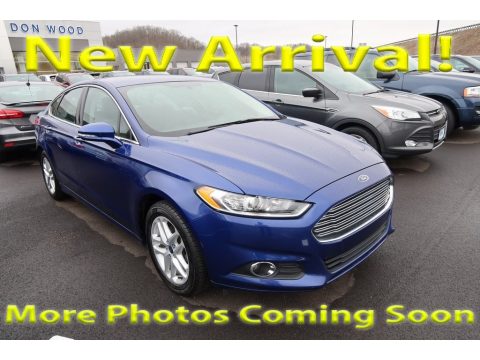 Deep Impact Blue Ford Fusion SE EcoBoost.  Click to enlarge.