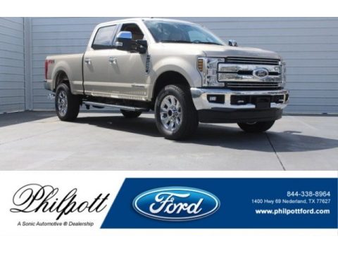 White Gold Ford F250 Super Duty Lariat Crew Cab 4x4.  Click to enlarge.