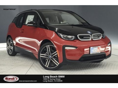 Melbourne Red Metallic BMW i3 with Range Extender.  Click to enlarge.
