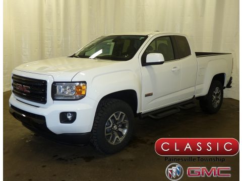 Summit White GMC Canyon All Terrain Extended Cab 4x4.  Click to enlarge.