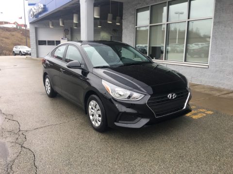 Absolute Black Hyundai Accent SE.  Click to enlarge.
