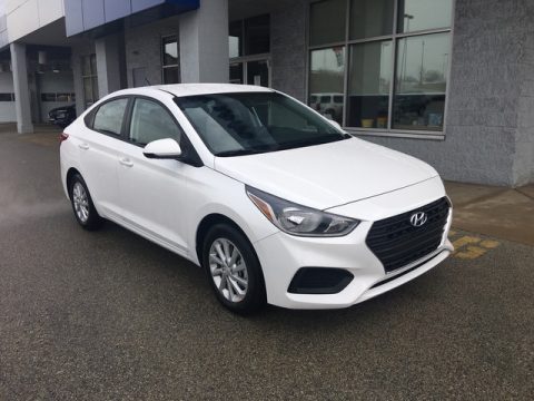 Frost White Pearl Hyundai Accent SEL.  Click to enlarge.
