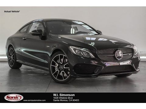 Obsidian Black Metallic Mercedes-Benz C 43 AMG 4Matic Coupe.  Click to enlarge.