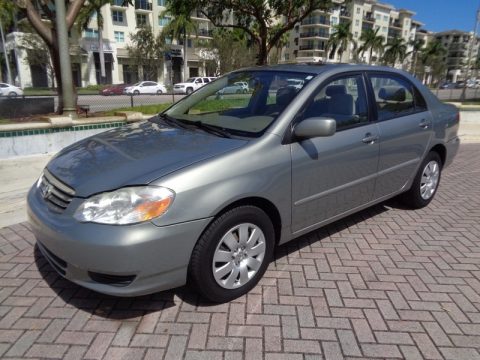 Mineral Green Metallic Toyota Corolla LE.  Click to enlarge.