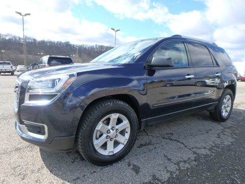 Dark Sapphire Blue Metallic GMC Acadia SLE AWD.  Click to enlarge.