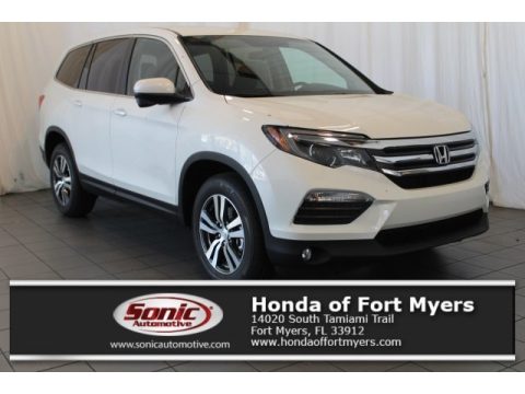 White Diamond Pearl Honda Pilot EX.  Click to enlarge.