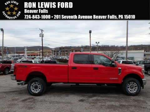 Race Red Ford F350 Super Duty XLT Crew Cab 4x4.  Click to enlarge.