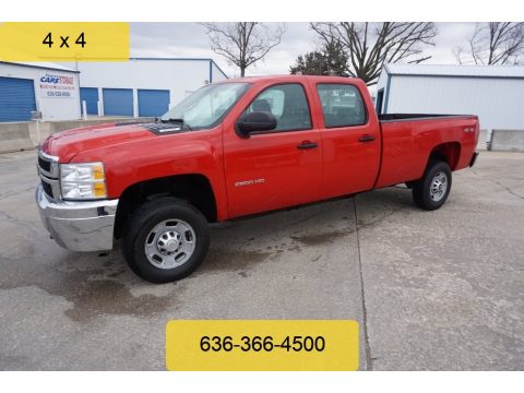 Victory Red Chevrolet Silverado 2500HD Work Truck Crew Cab 4x4.  Click to enlarge.