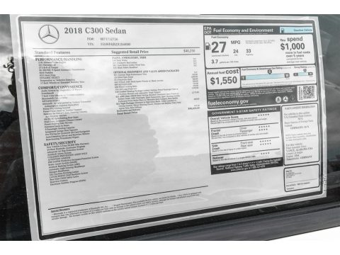 Polar White Mercedes-Benz C 300 Sedan.  Click to enlarge.