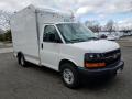 Front 3/4 View of 2018 Chevrolet Express Cutaway 3500 Moving Van #1