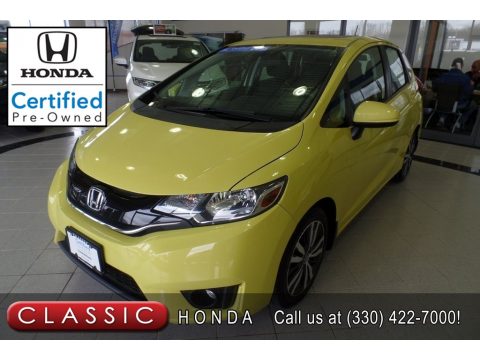 Mystic Yellow Pearl Honda Fit EX.  Click to enlarge.