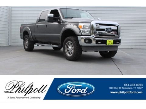 Sterling Grey Metallic Ford F250 Super Duty Lariat Crew Cab 4x4.  Click to enlarge.