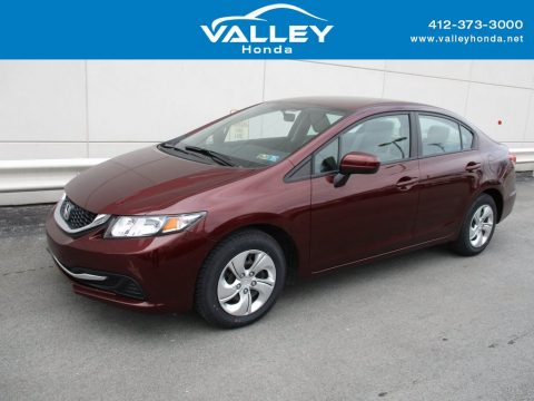 Crimson Pearl Honda Civic LX Sedan.  Click to enlarge.