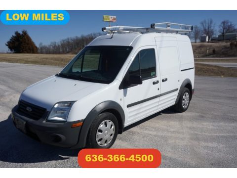 Frozen White Ford Transit Connect XL Cargo Van.  Click to enlarge.