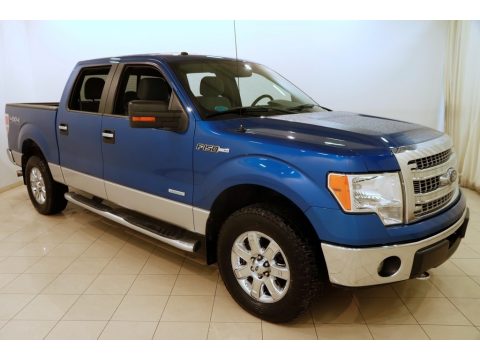 Blue Flame Metallic Ford F150 XLT SuperCrew 4x4.  Click to enlarge.