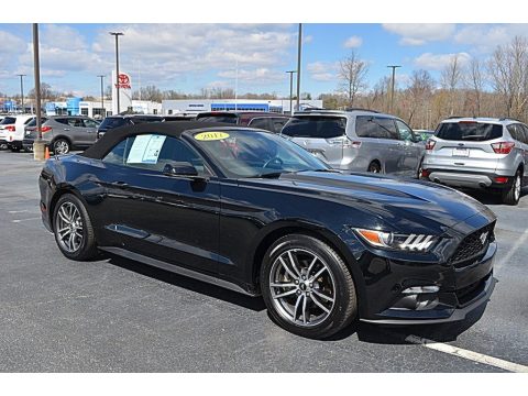 Shadow Black Ford Mustang EcoBoost Premium Convertible.  Click to enlarge.