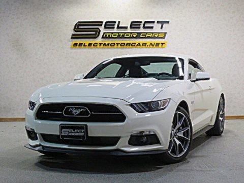 50th Anniversary Wimbledon White Ford Mustang 50th Anniversary GT Coupe.  Click to enlarge.