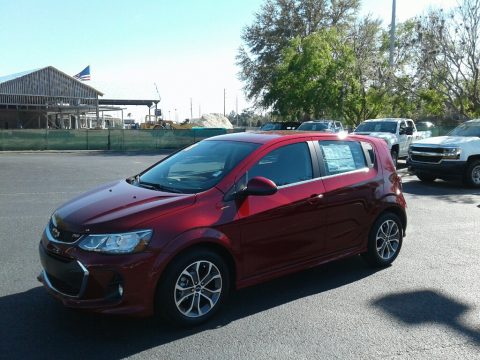 Cajun Red Tintcoat Chevrolet Sonic LT Hatchback.  Click to enlarge.