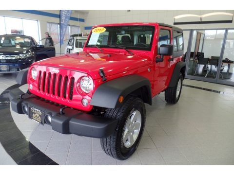Firecracker Red Jeep Wrangler Sport 4x4.  Click to enlarge.